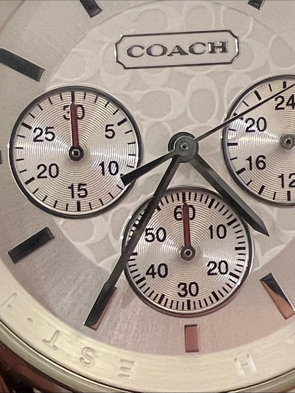 Coach Silver-Tone Chronograph Bracelet Watch - Picture 7 of 10